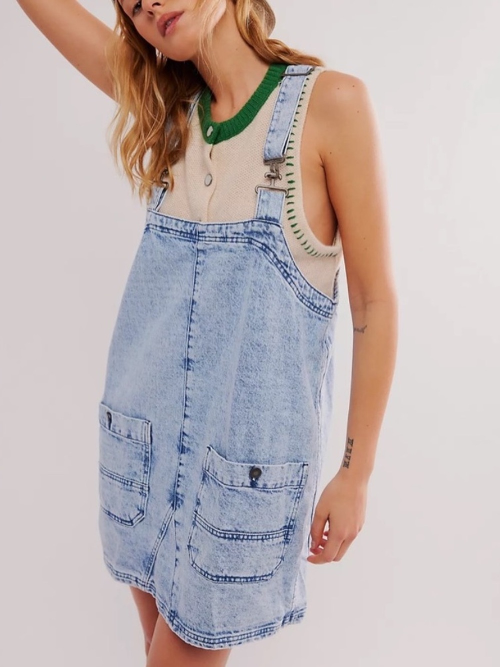 Free People We The Free Overall Smock Mini Dress
